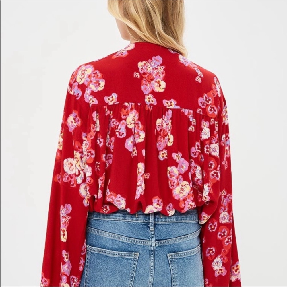 Free People Forties Feels Printed Bodysuit - Picture 4 of 5